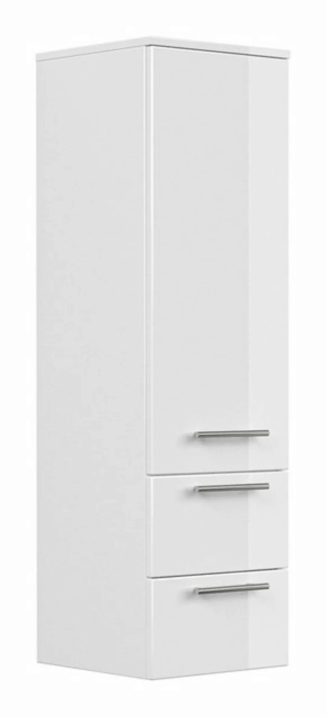 Magnolia Home Hochschrank Hochschrank 120 cm weiss hochglanz mit Glaseinlag günstig online kaufen