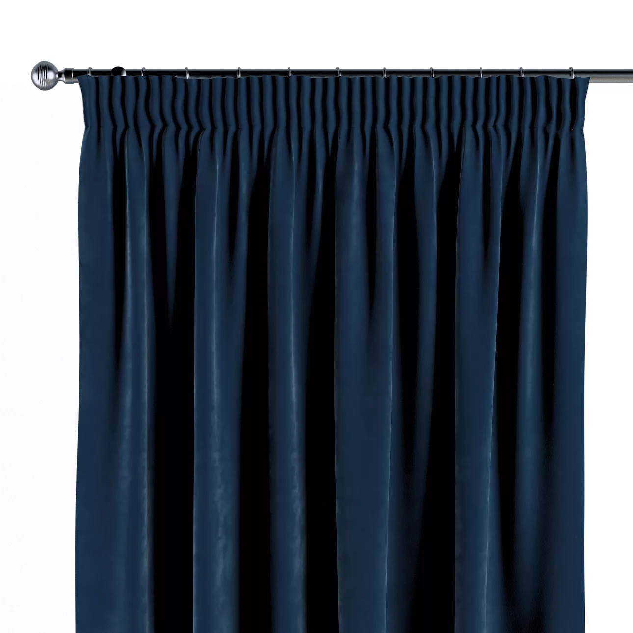 Vorhang mit Kräuselband, dunkelblau, Velvet (704-29) günstig online kaufen