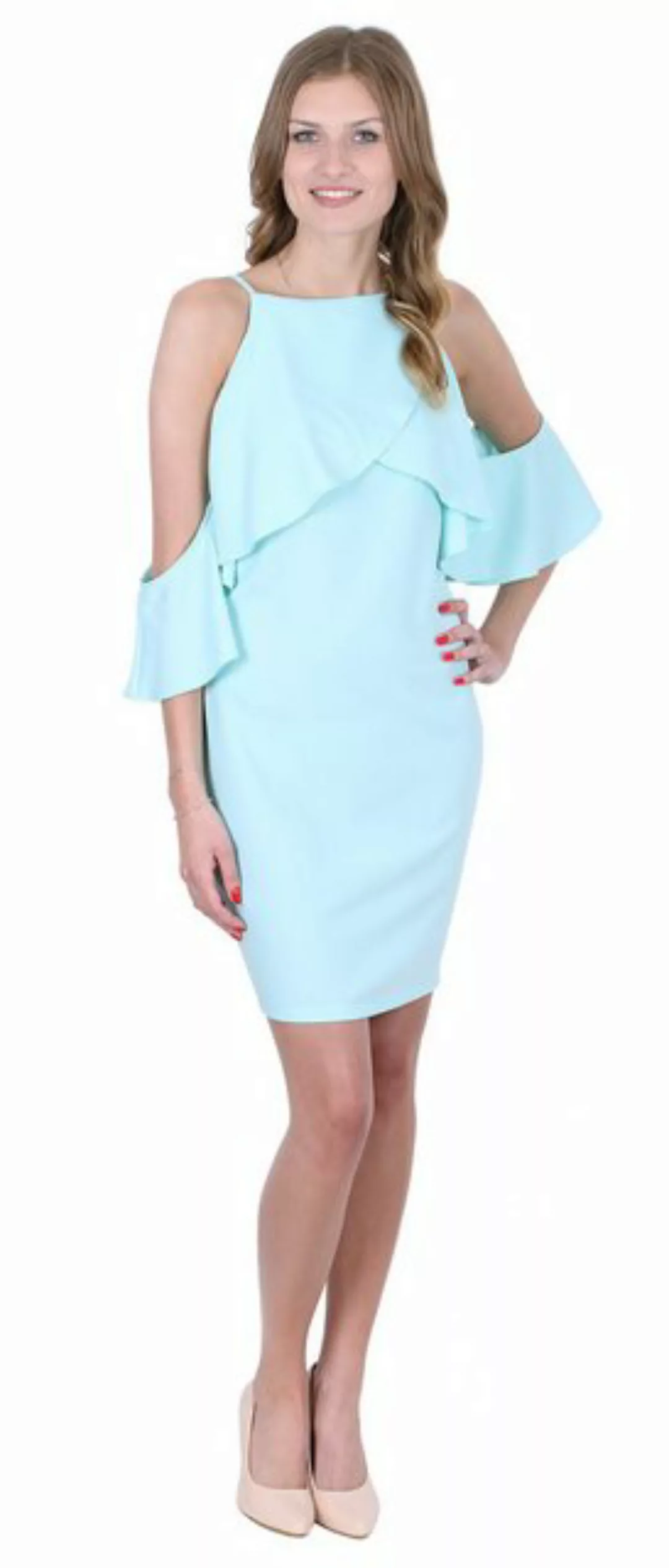 Sarcia.eu Minikleid John Zack Celadon Bleistift-Minikleid mit Rüschen XL günstig online kaufen