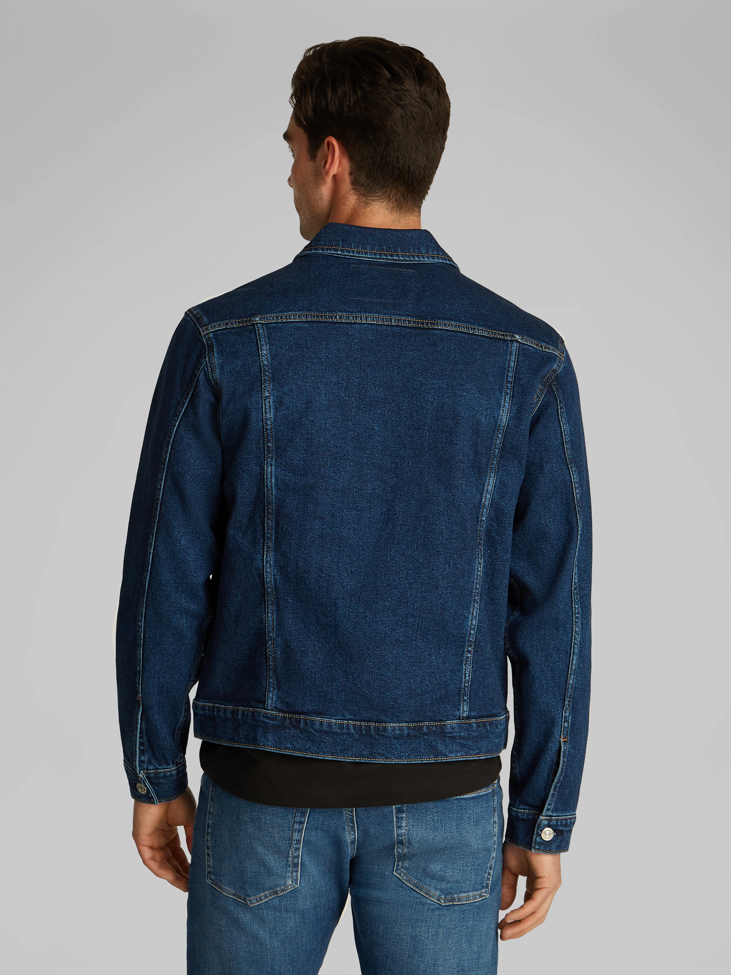 Calvin Klein Jeans Jeansjacke "SLIM DENIM JACKET", Brusttaschen, Logodruck günstig online kaufen