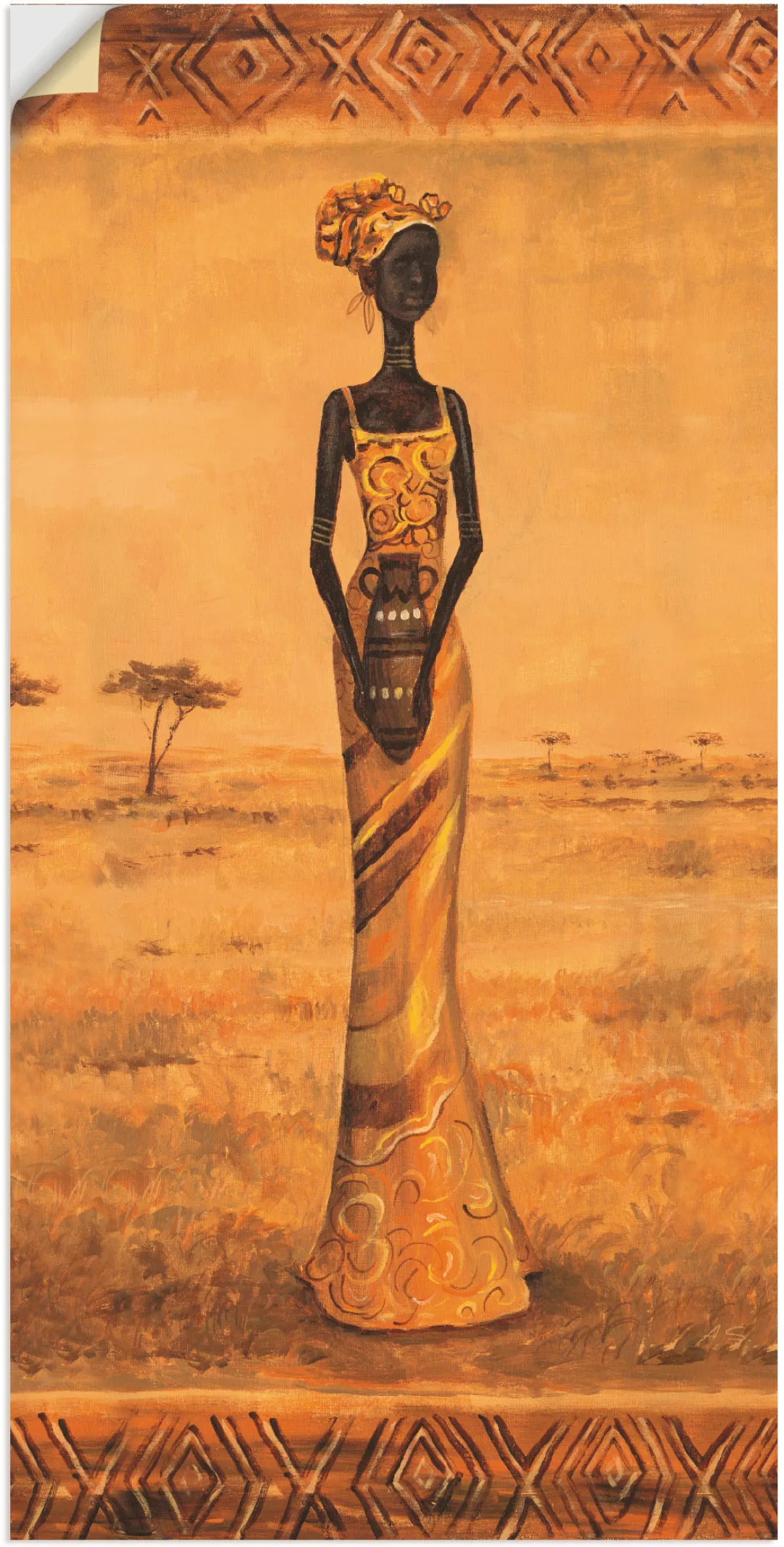 Artland Wandbild "Afrikanische Eleganz II", Frau, (1 St.) günstig online kaufen