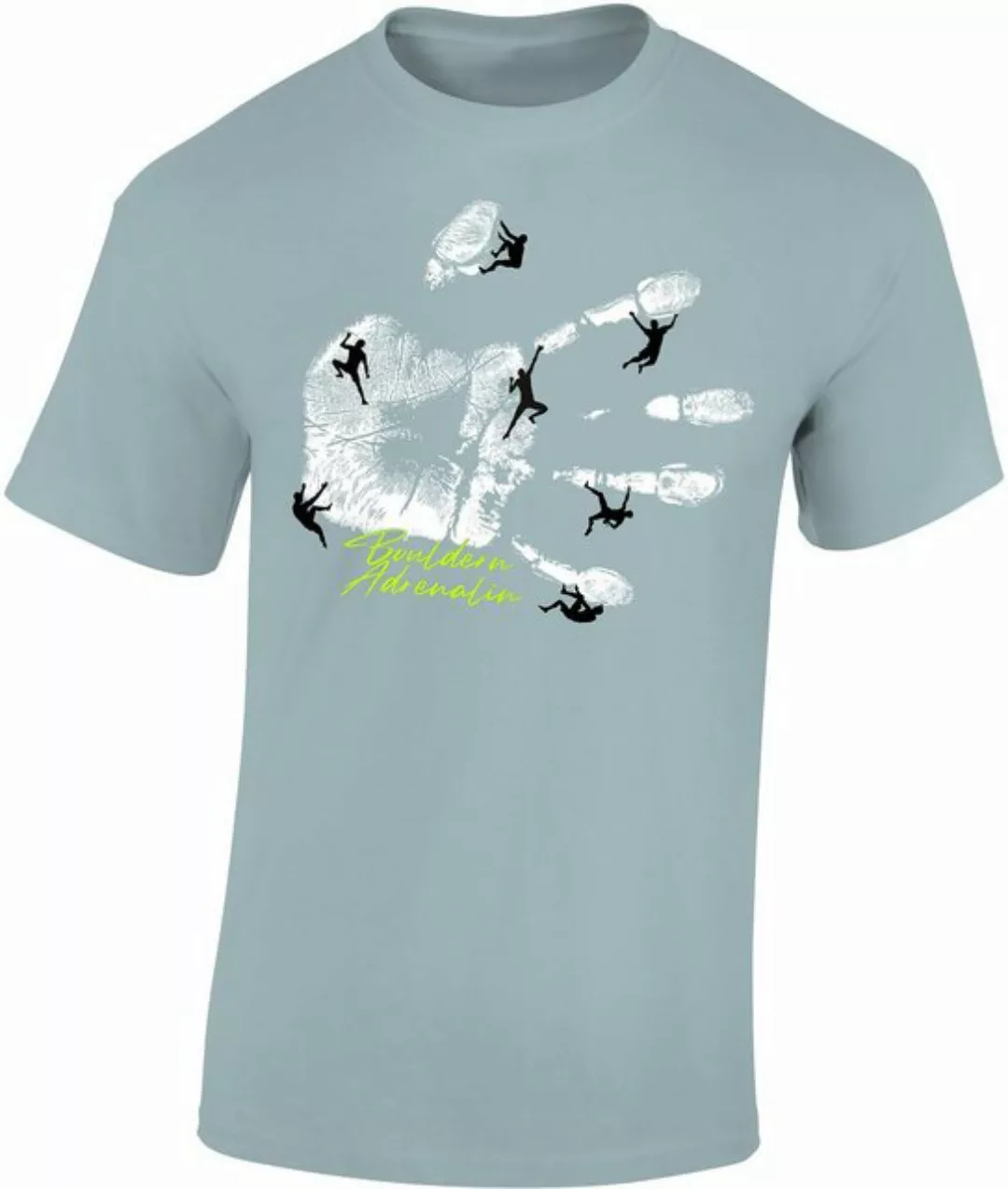 Baddery Print-Shirt Kletter Shirt: "Bouldern Adrenalin" - T-Shirt Kletter Z günstig online kaufen