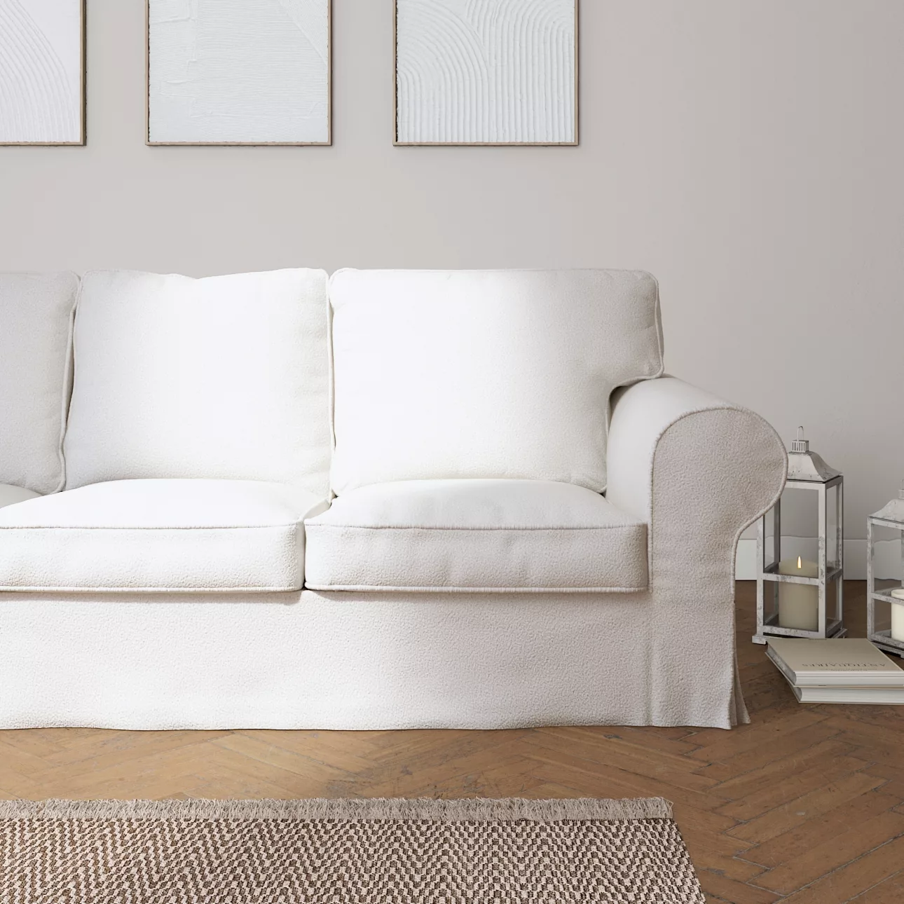 Bezug für Ektorp 3-Sitzer Schlafsofa, ALTES Modell, weiß, Sofahusse Ektorp günstig online kaufen