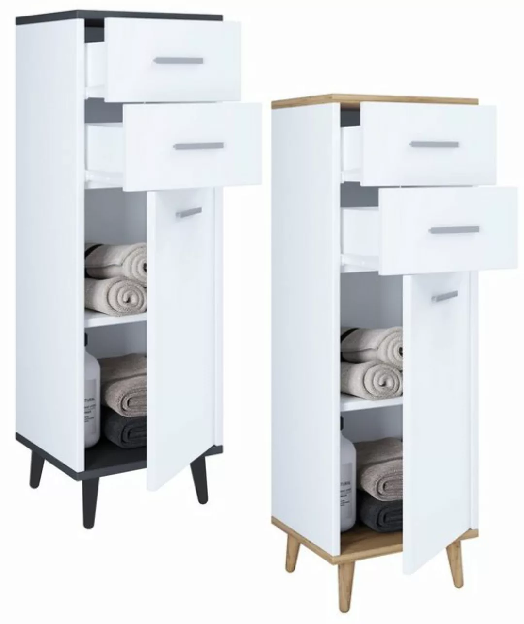 VCM Badmöbel Midischrank Badregal Badschrank Badezimmer Kommode Schublade L günstig online kaufen