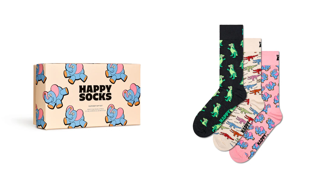 Happy Socks Socken, (3er Pack), Elephant Gift Set günstig online kaufen