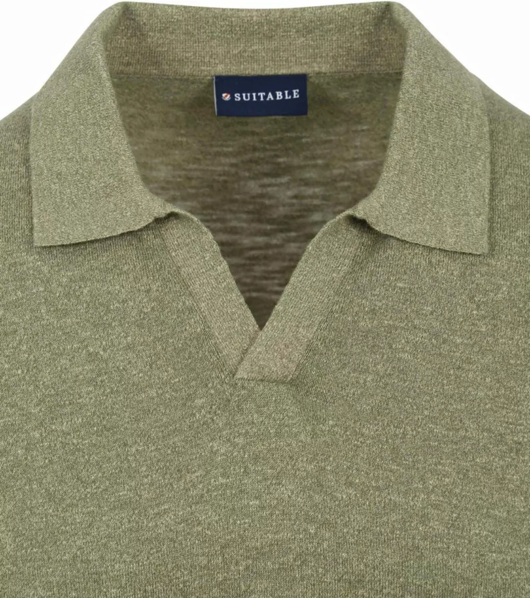 Suitable Poloshirt Riva Leinen Grün - Größe XXL günstig online kaufen