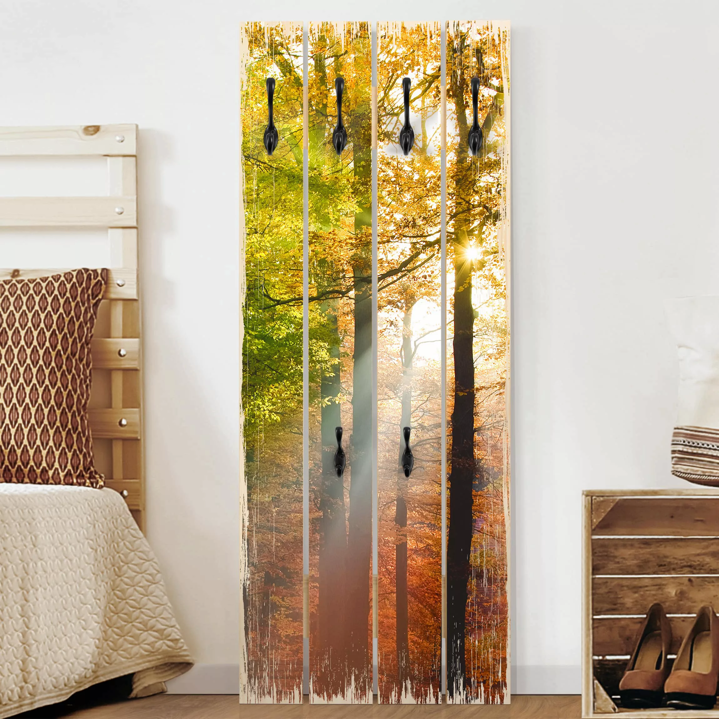 Wandgarderobe Holzpalette Morning Light günstig online kaufen