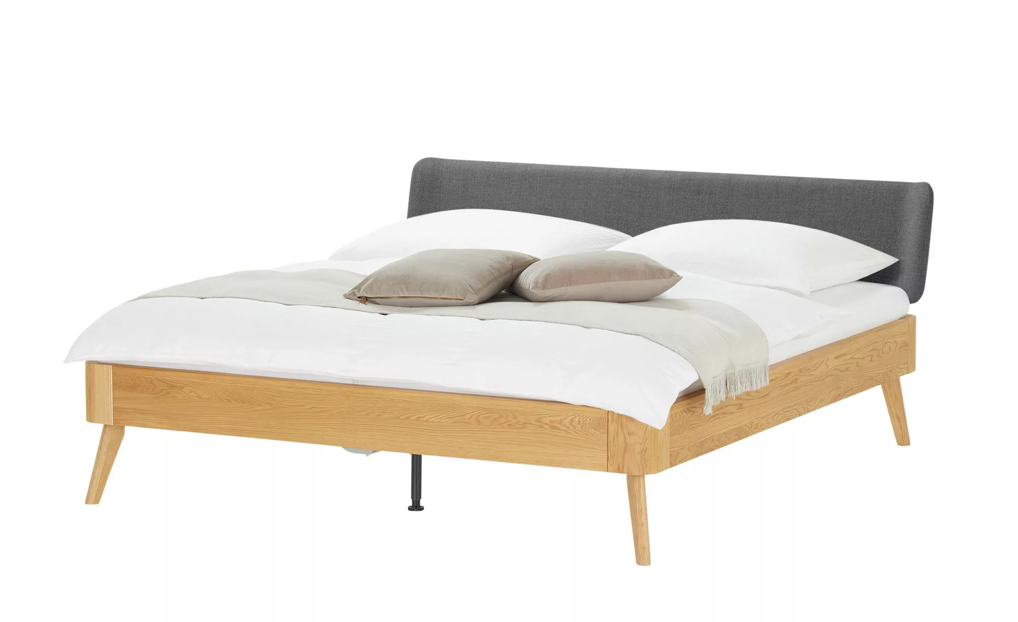 Massivholzbttgestell  Oak Bianco - holzfarben - 193 cm - 86 cm - Betten > B günstig online kaufen