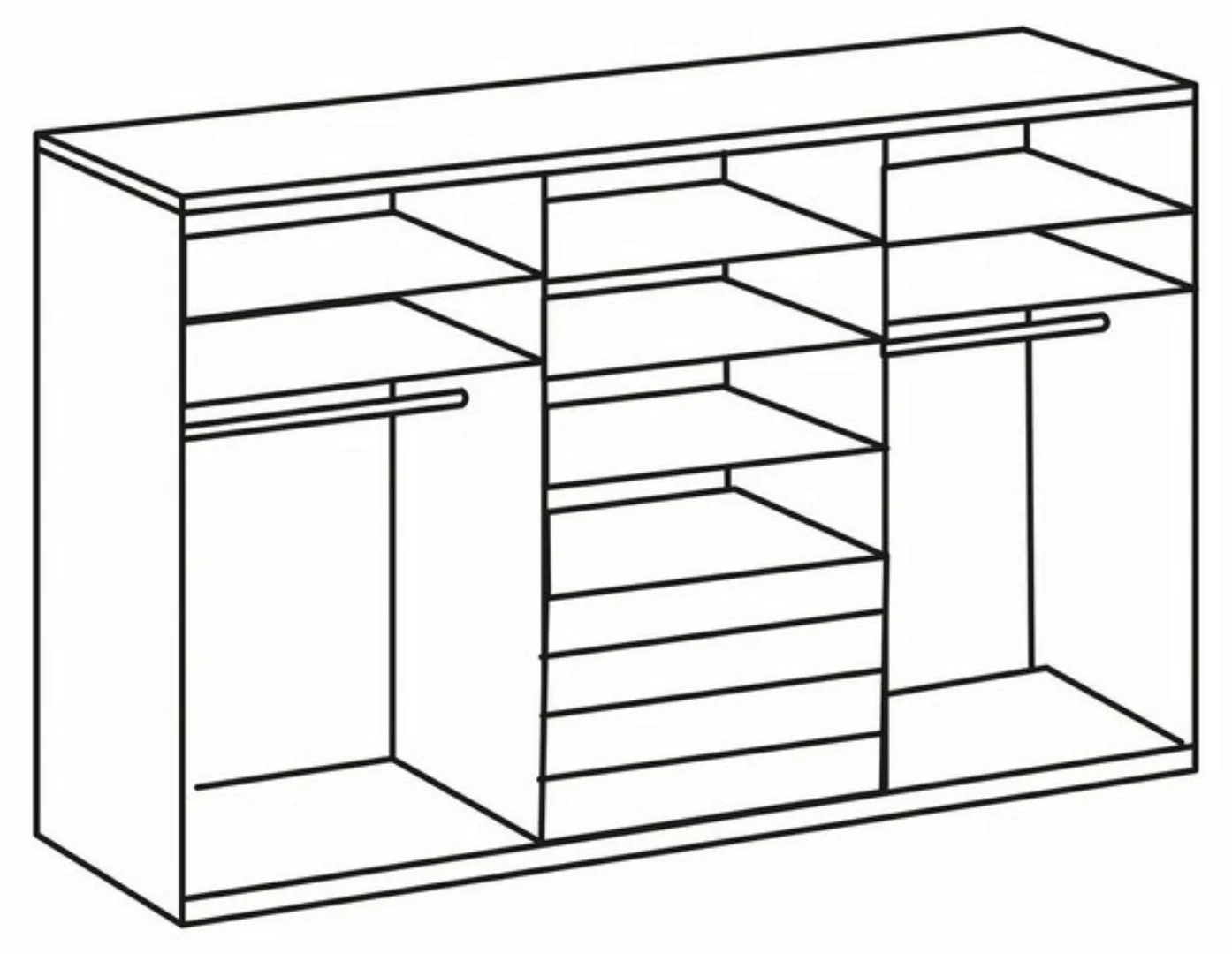 Wimex Dreh-/Schwebetürenschrank Magie (mit Türen, Schubladen, Einlegeböden, günstig online kaufen