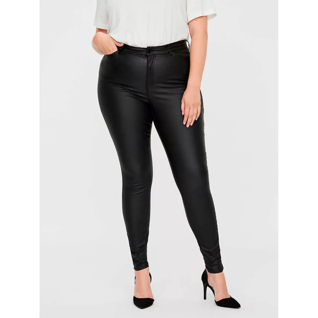Vero Moda Lora Ss Coats K Curve Jeans Mit Hoher Taille 54 Black / Detail Co günstig online kaufen