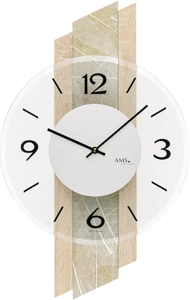 AMS Wanduhr »W9665«, Made in Germany,Holz,Wohnzimmer,Esszimmer,Küche,Arbeit günstig online kaufen