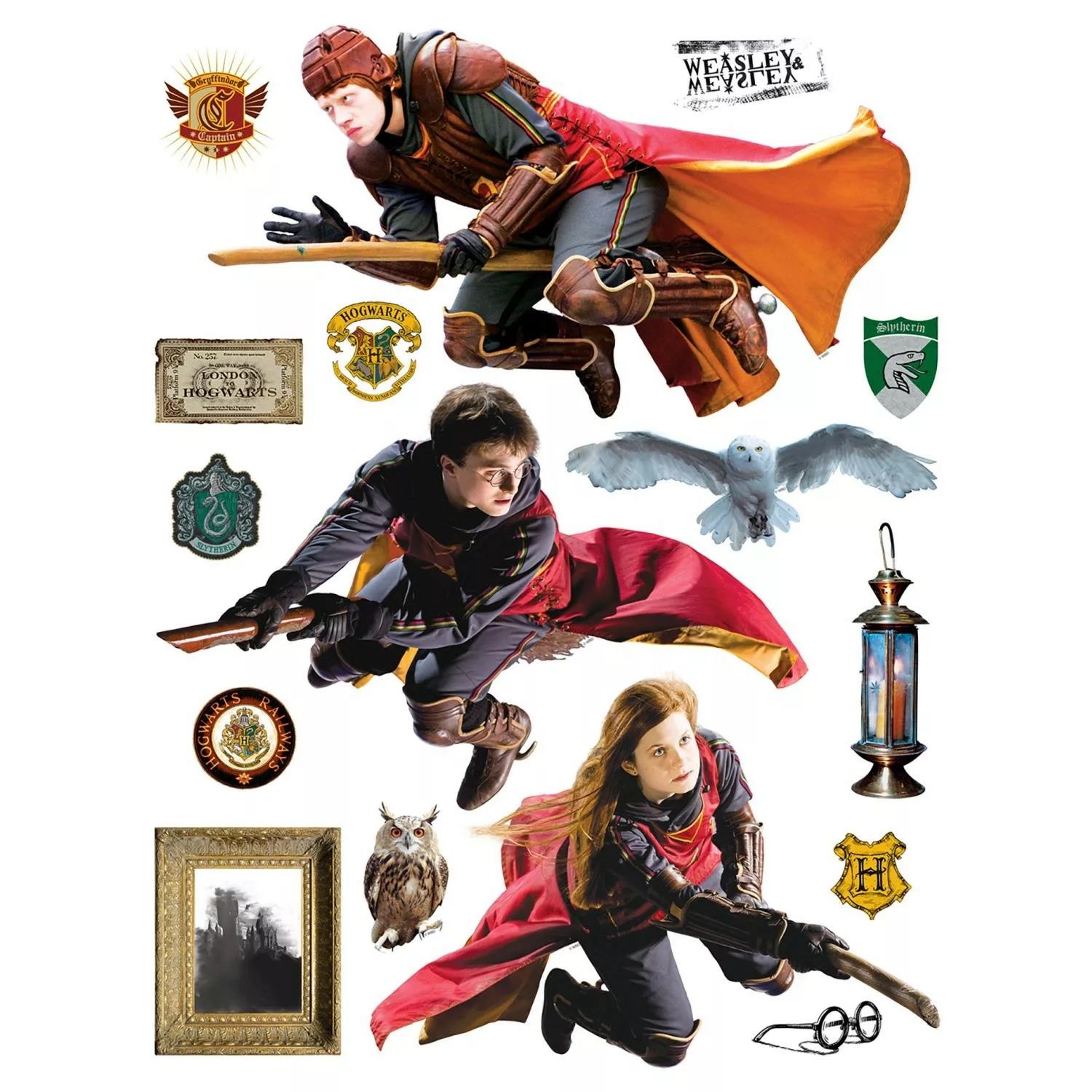 Sanders & Sanders Wandtattoo Harry Potter Grau und Rot 85 x 65 cm 601358 günstig online kaufen