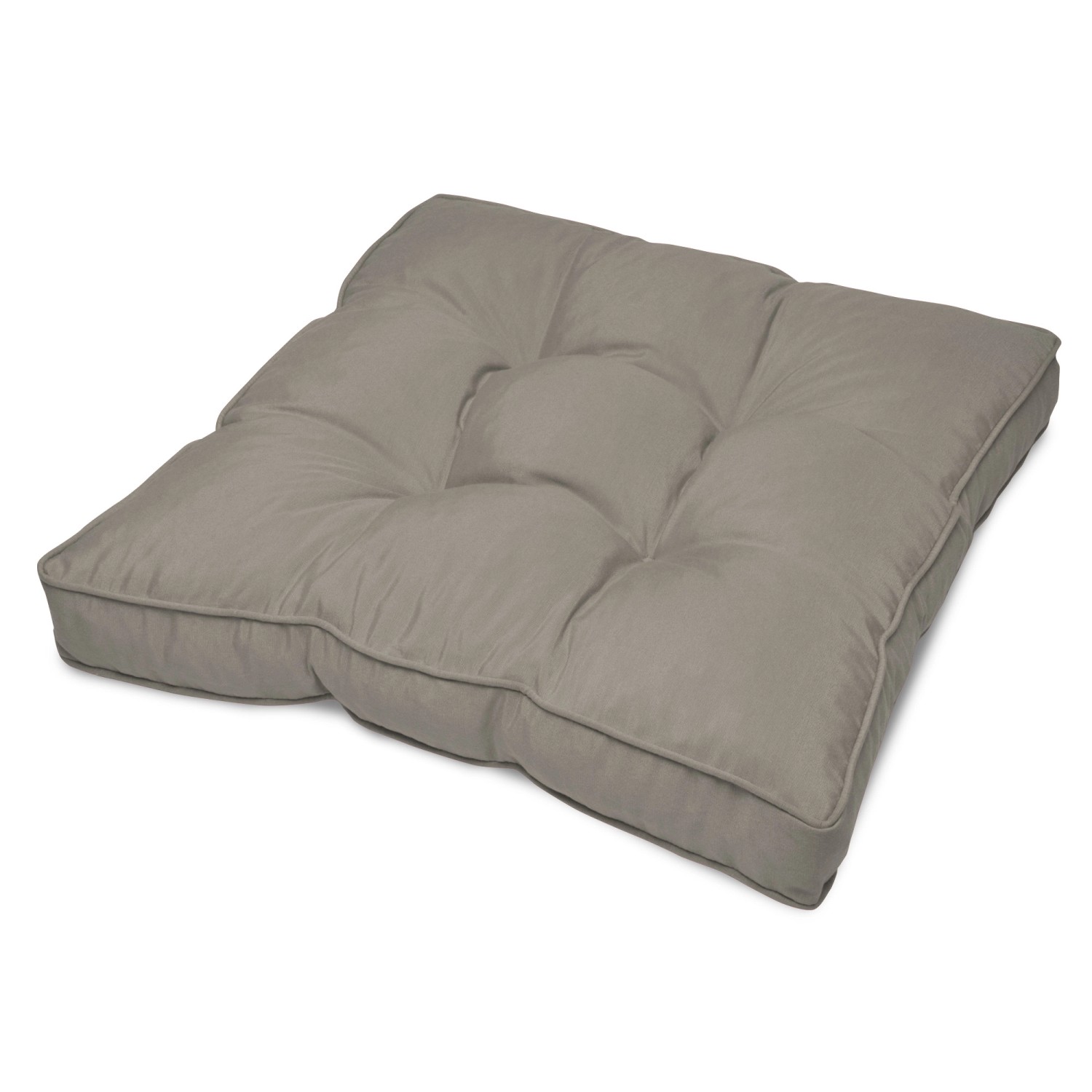 Beautissu Flair Loungekissen Outdoor Sitz 60x60x10cm Hellgrau günstig online kaufen
