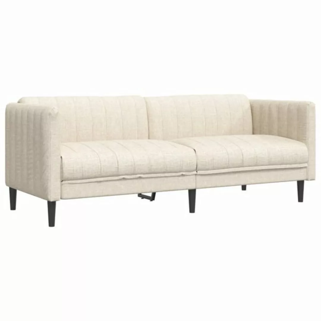 vidaXL Sofa Sofa 3-Sitzer Creme Stoff günstig online kaufen