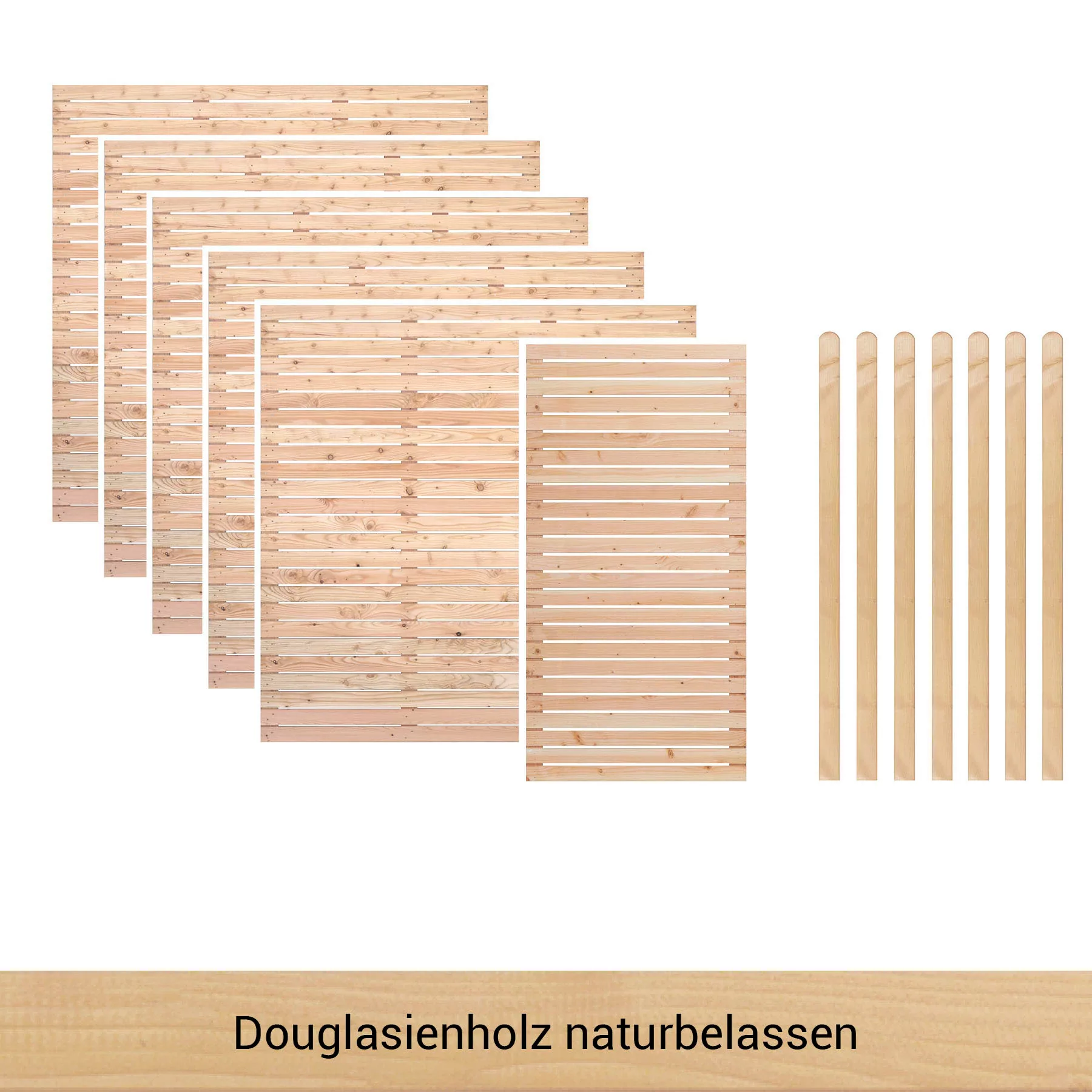 BM Massivholz Zaun "Kurt Set 5.1" günstig online kaufen