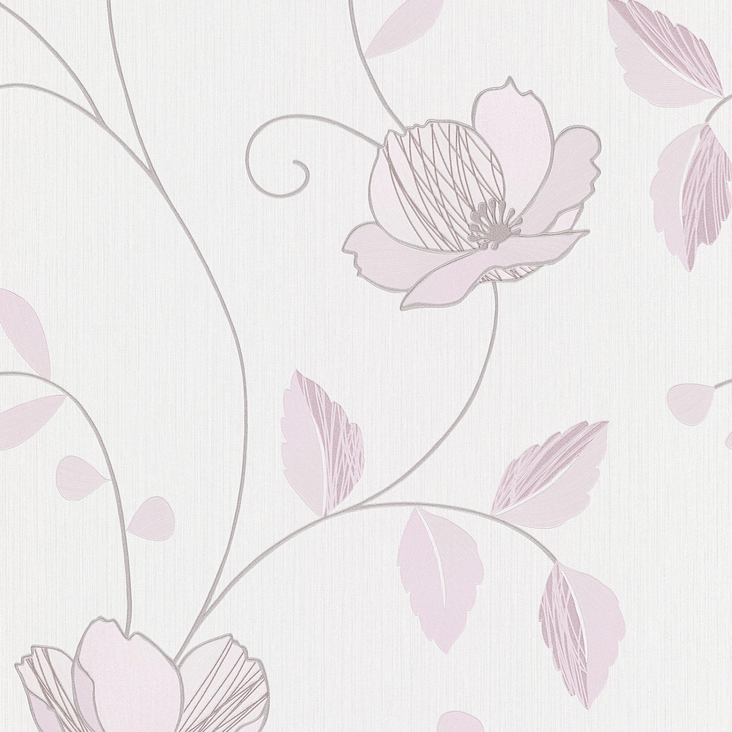 Bricoflor Blumentapete in Rosa günstig online kaufen