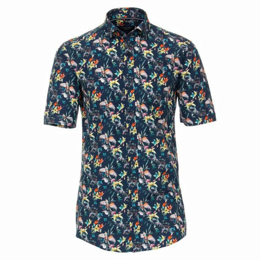 CASAMODA Kurzarmhemd Große Größen Kurzarmhemd marine floral bedruckt CasaMo günstig online kaufen