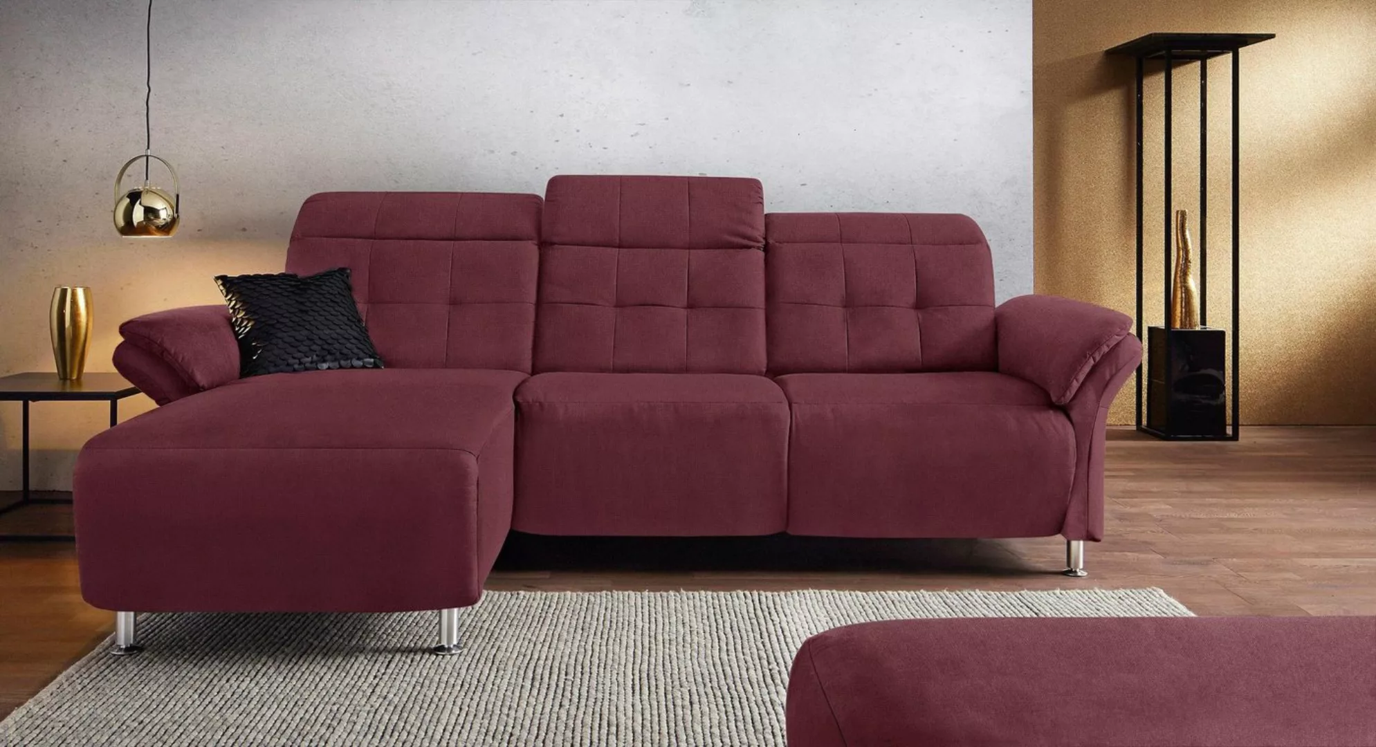 Places of Style Ecksofa Manhattan L-Form, 2 Sitze mit elektrischer Relaxfun günstig online kaufen