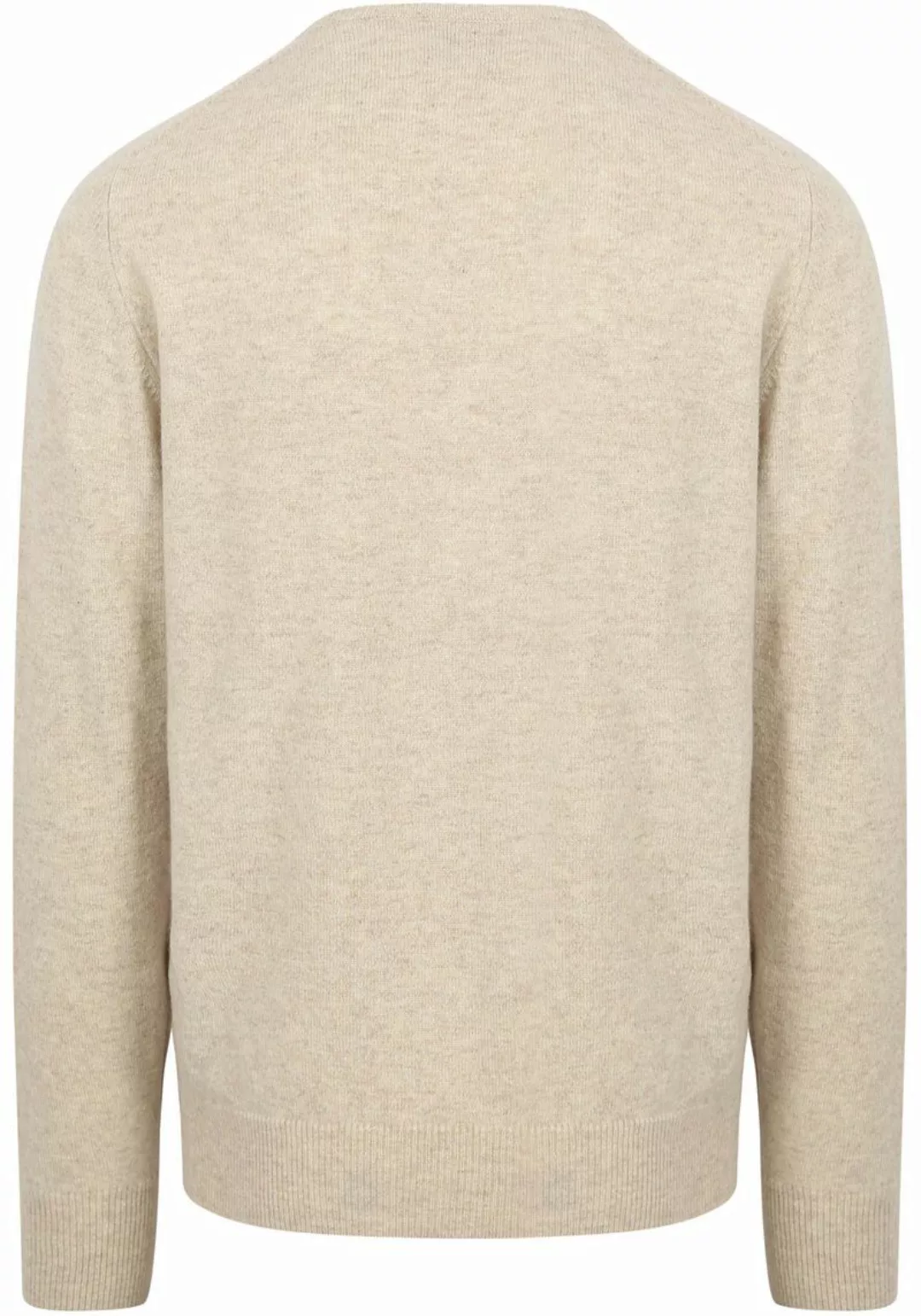 William Lockie O-Auschnitt Pullover Lammwolle Beige - Größe XXL günstig online kaufen