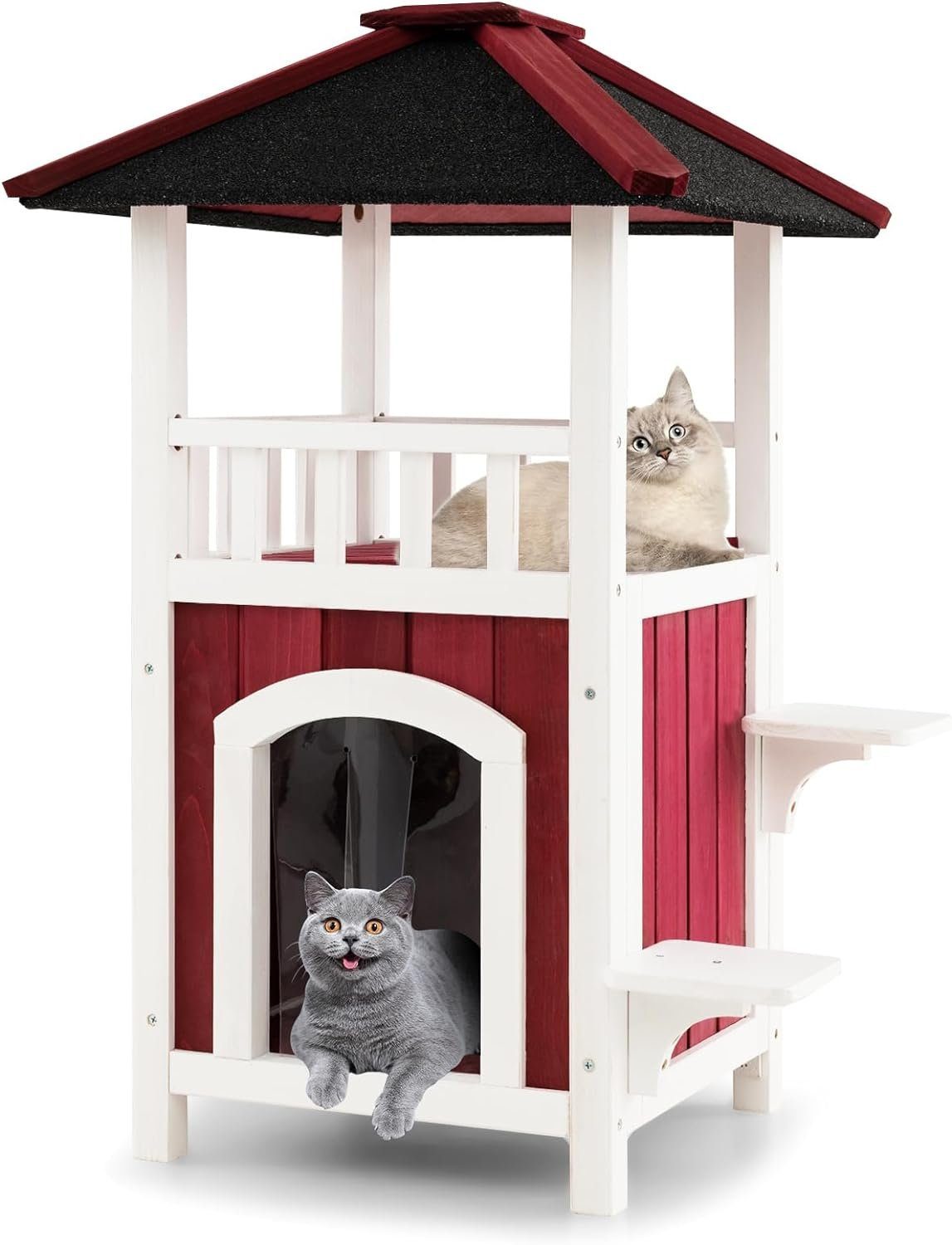 KOMFOTTEU Tierhaus Katzenhaus, PVC-Türvorhang, 58 × günstig online kaufen
