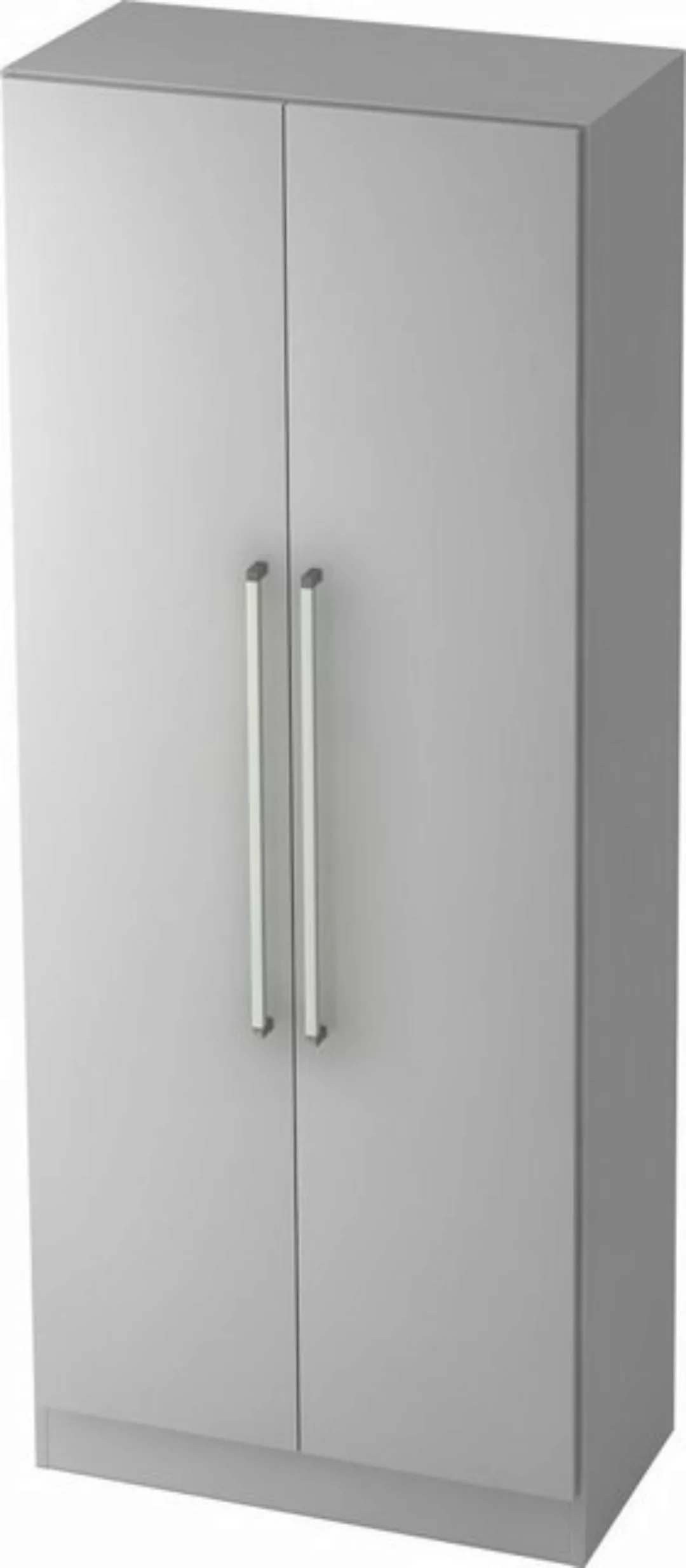 Aktenschrank Schrank Solid 5OH BxTxH 80x42x200,4cm Griff CE Grau/Grau günstig online kaufen