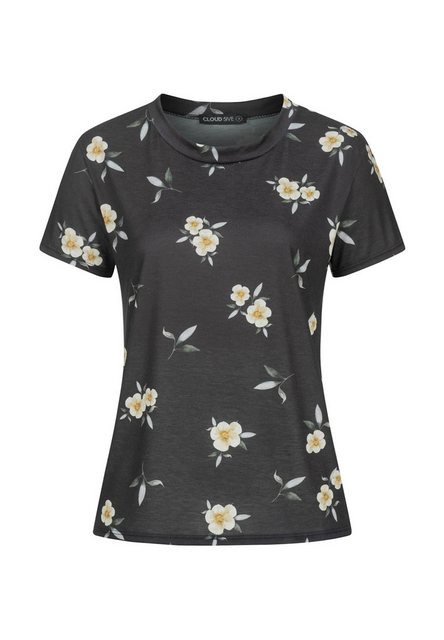 CLOUD 5IVE T-Shirt CLOUD 5IVE Viskose T-Shirt mit Blumenprint (1-tlg) günstig online kaufen