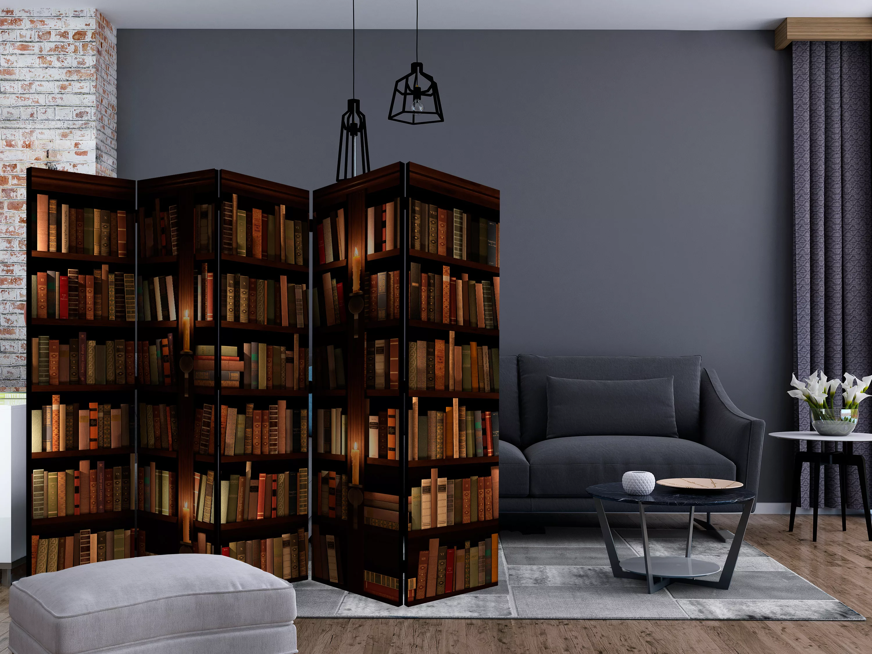 5-teiliges Paravent - Bookshelves Ii [room Dividers] günstig online kaufen