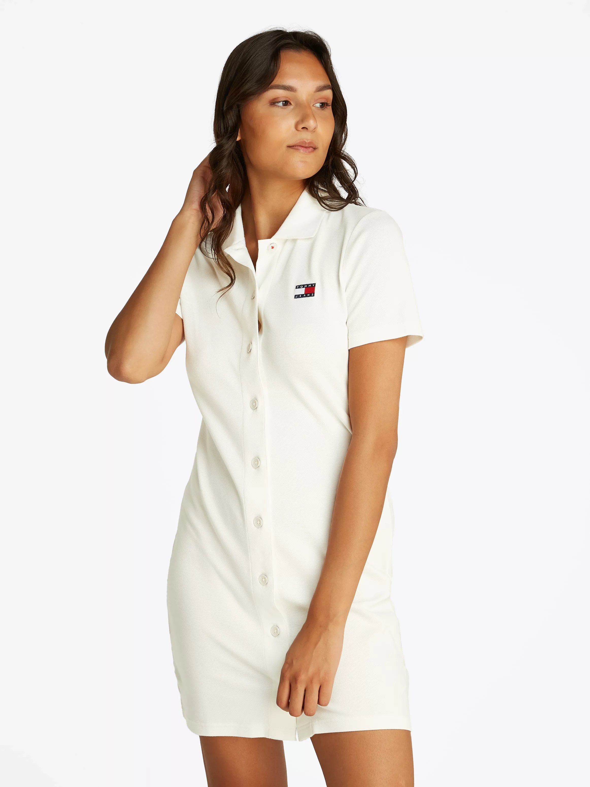 Tommy Jeans Polokleid "TJW BADGE PIQUE POLO DRESS", mit Logo-Badge günstig online kaufen