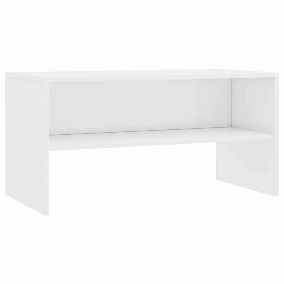 Tv-schrank Hochglanz-weiß 80 X 40 X 40 Cm Spanplatte günstig online kaufen