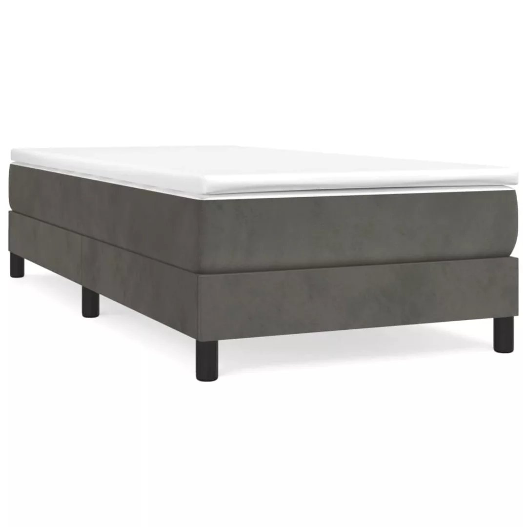 Vidaxl Boxspringbett Dunkelgrau 100x200 Cm Samt günstig online kaufen