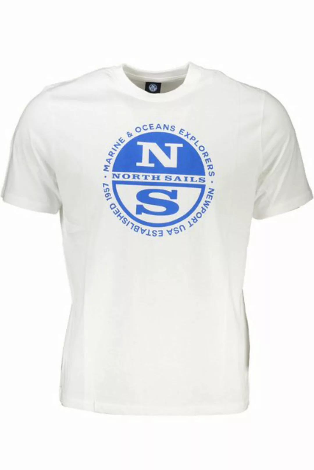 North Sails T-Shirt Herren Kurzarm-T-Shirt Weiß mit Rundhals und günstig online kaufen