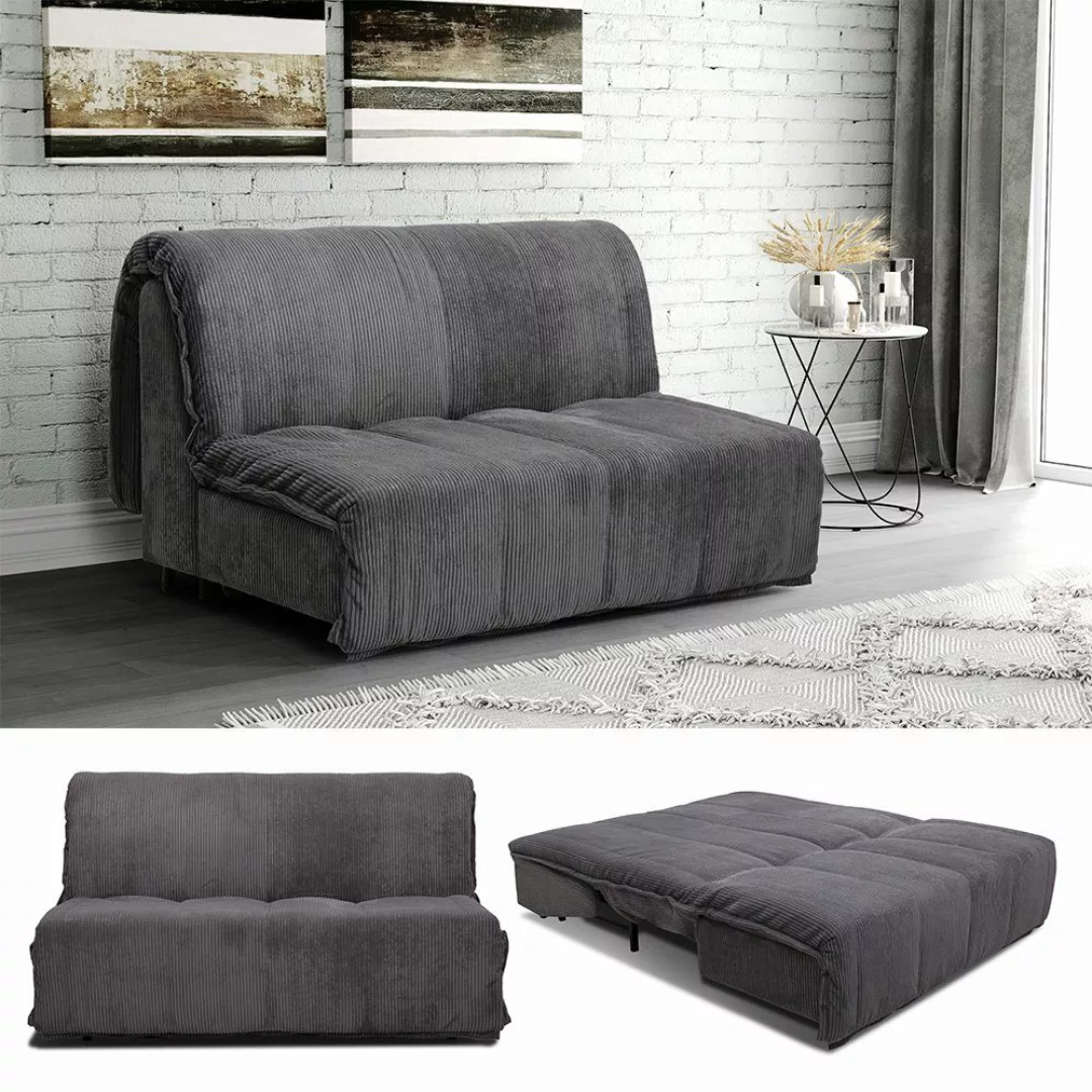 VitaliSpa® Schlafsofa Malta, Grau, 148 cm günstig online kaufen