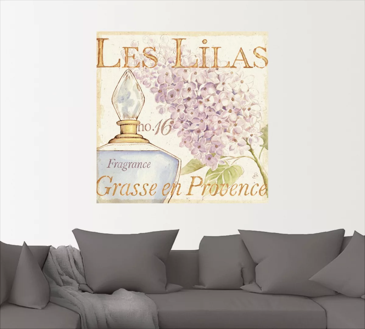 Artland Wandbild "Blumen und Parfum IV", Schilder, (1 St.), als Poster, Wan günstig online kaufen