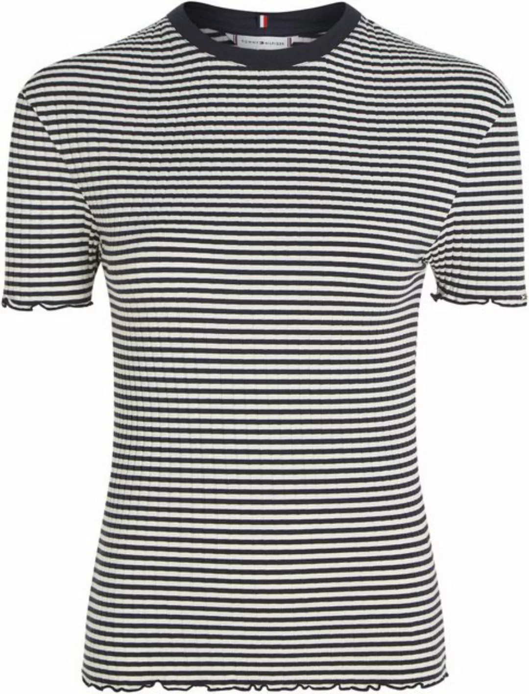 Tommy Hilfiger T-Shirt SLIM CTN MODAL RIB STP C-NK SS mit Streifenmuster günstig online kaufen