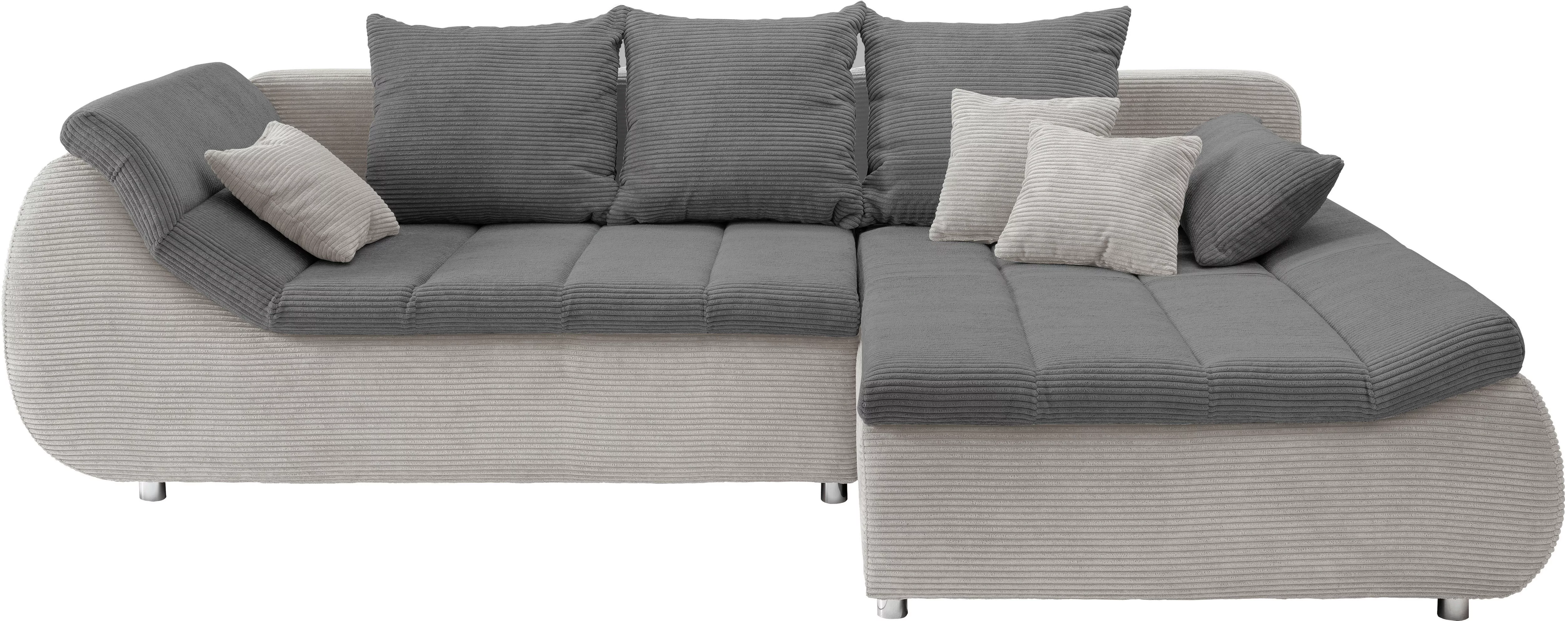 INOSIGN Ecksofa »Imola elegant und bequem, aktuelle Steppung im Sitz, L-For günstig online kaufen