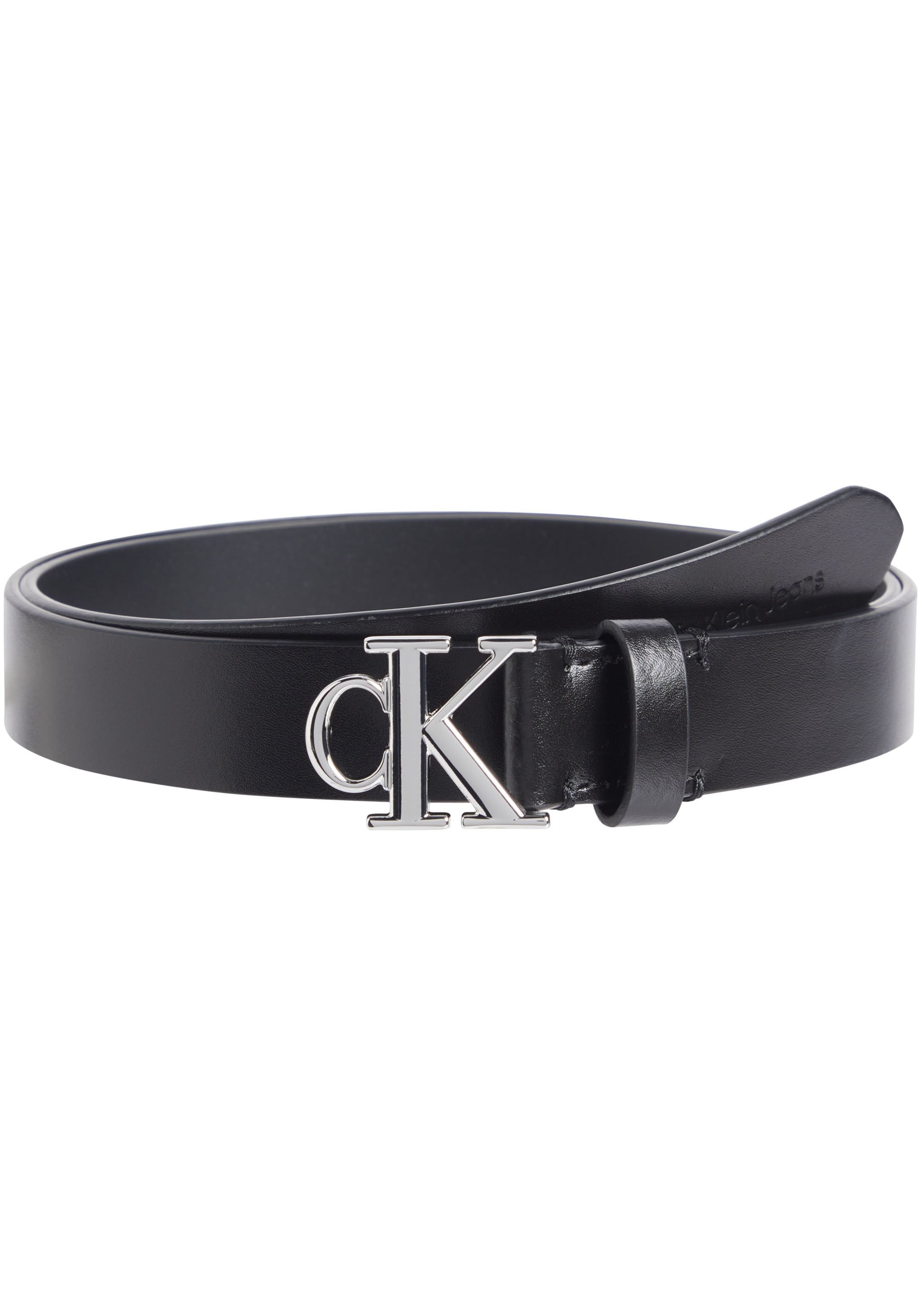 Calvin Klein Jeans Ledergürtel "ROUND MONO PLAQUE LTHR BELT 25MM", mit Logo günstig online kaufen