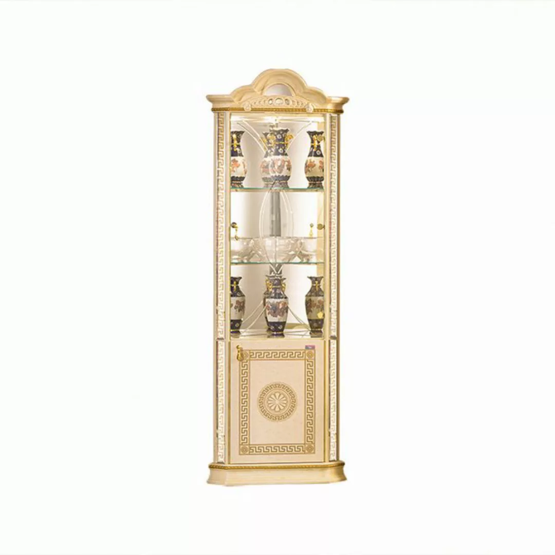 Interdesign24 Eckvitrine Venus (2-Türig, im Barock-Stil) in Beige/Gold Hoch günstig online kaufen