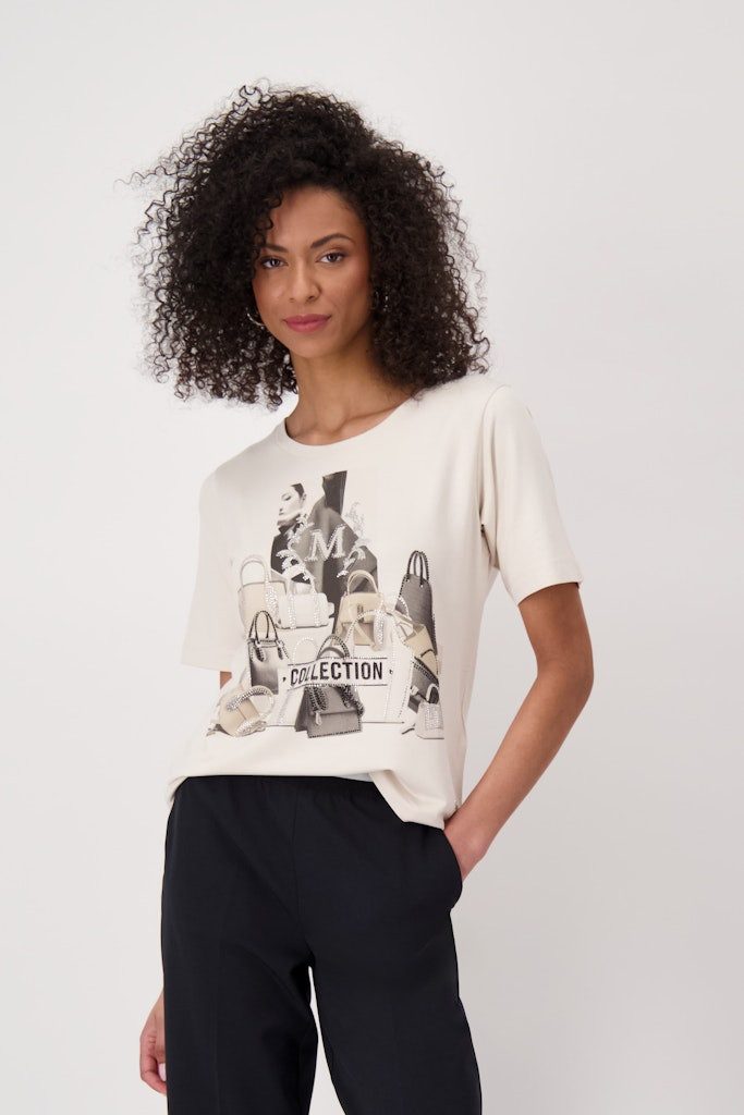 Monari Rundhalsshirt, mit Alloverprint günstig online kaufen