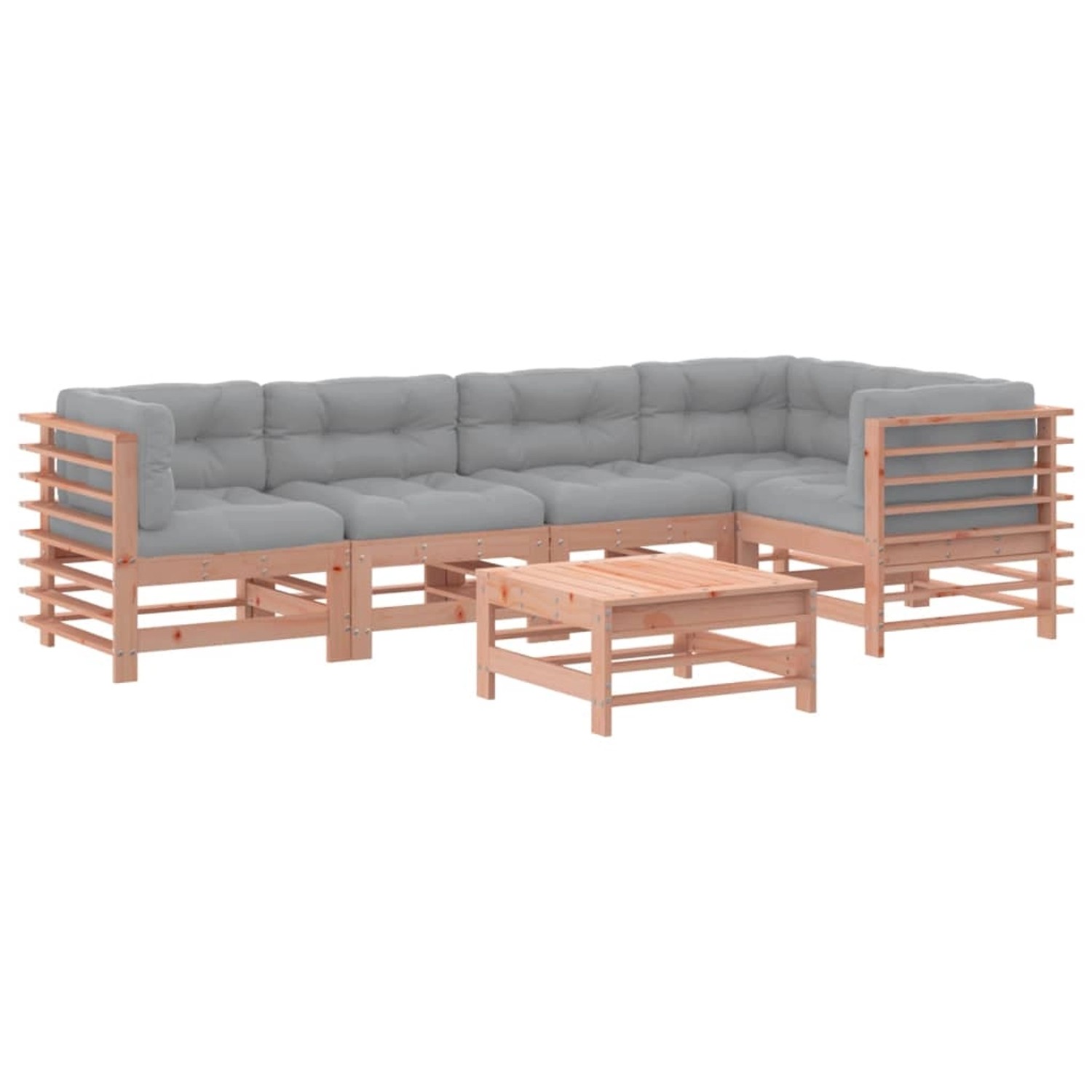 vidaXL 6-tlg Garten-Lounge-Set mit Kissen Massivholz Douglasie Modell 7 günstig online kaufen