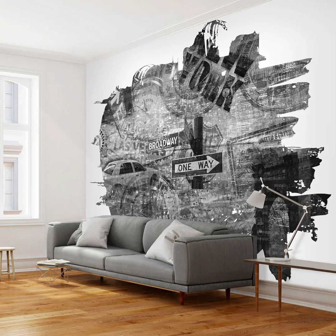 Fototapete - Black-and-white New York collage günstig online kaufen