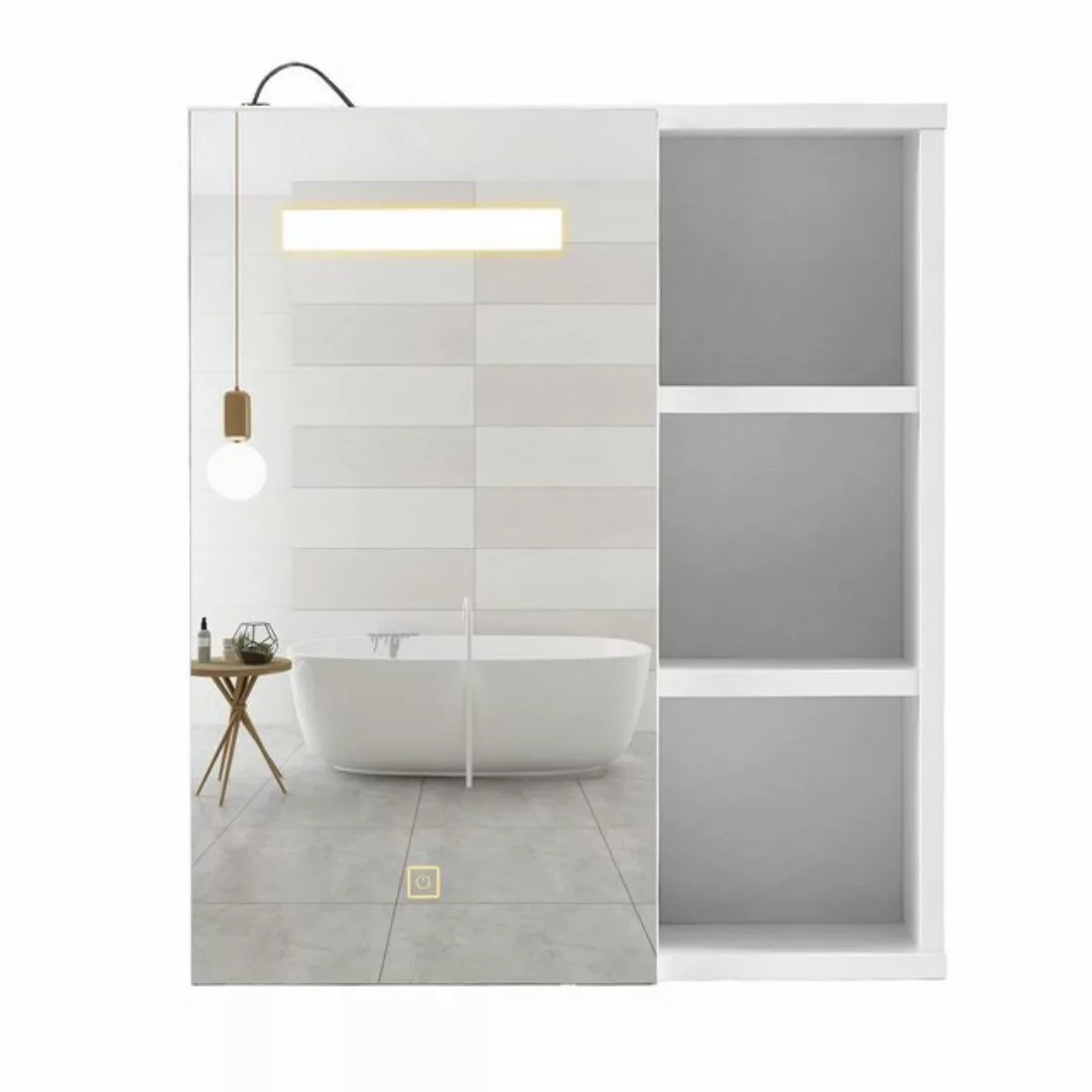 CLIPOP Badezimmerspiegelschrank Wandschrank (1er Set) 5-Fächer-Hängeschrank günstig online kaufen