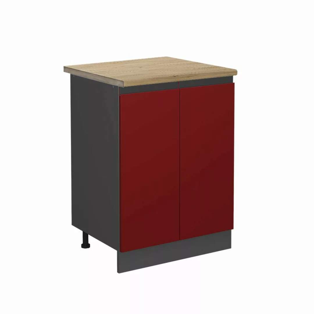 Vicco Unterschrank R-Line, Rot/Anthrazit, 60 cm, günstig online kaufen