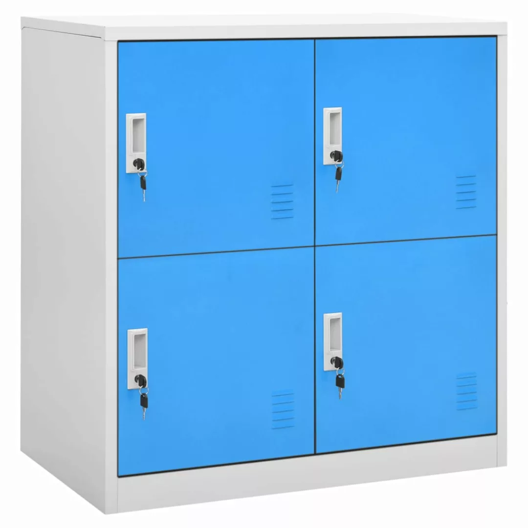 vidaXL Aktenschrank Schließfachschränke 2 Stk Hellgrau und Blau 90x45x92,5c günstig online kaufen