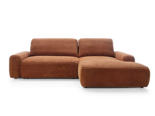 Goldstoff Ecksofa MOUNIR 270 cm, L-Form Schlafsofa mit Schlaffunktion und B günstig online kaufen