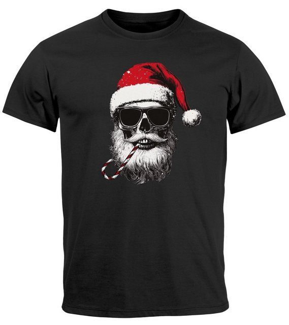 MoonWorks Print-Shirt Herren T-Shirt Weihnachten Lustig Skull Totenkopf Wei günstig online kaufen