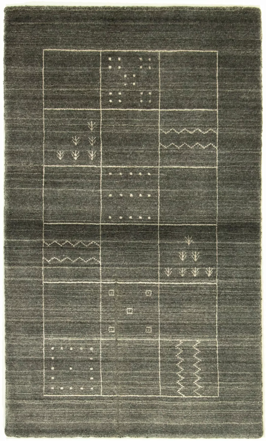 morgenland Wollteppich »Vintage Teppich handgeknüpft schwarz«, rechteckig, günstig online kaufen