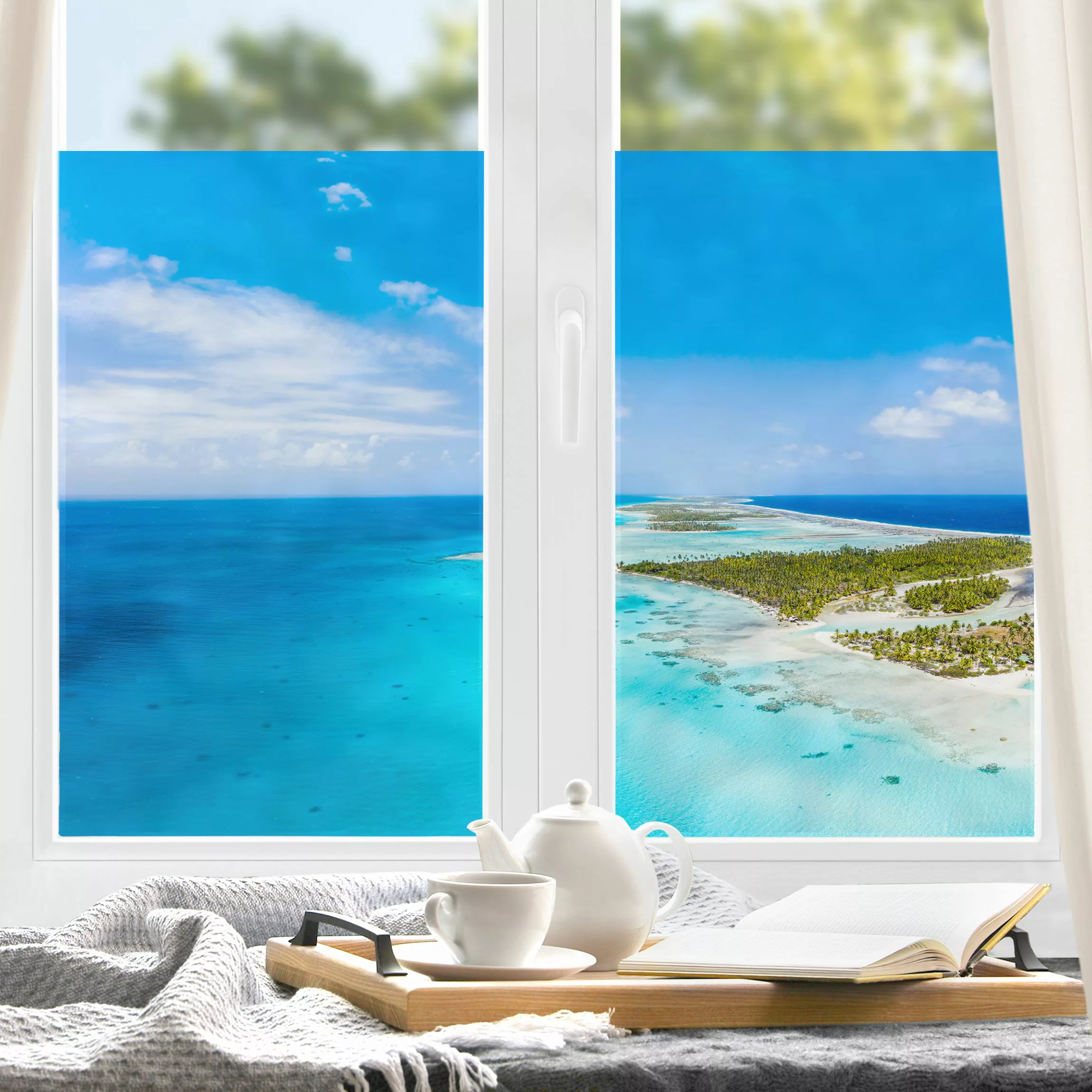 Fensterfolie Paradies auf Erden günstig online kaufen