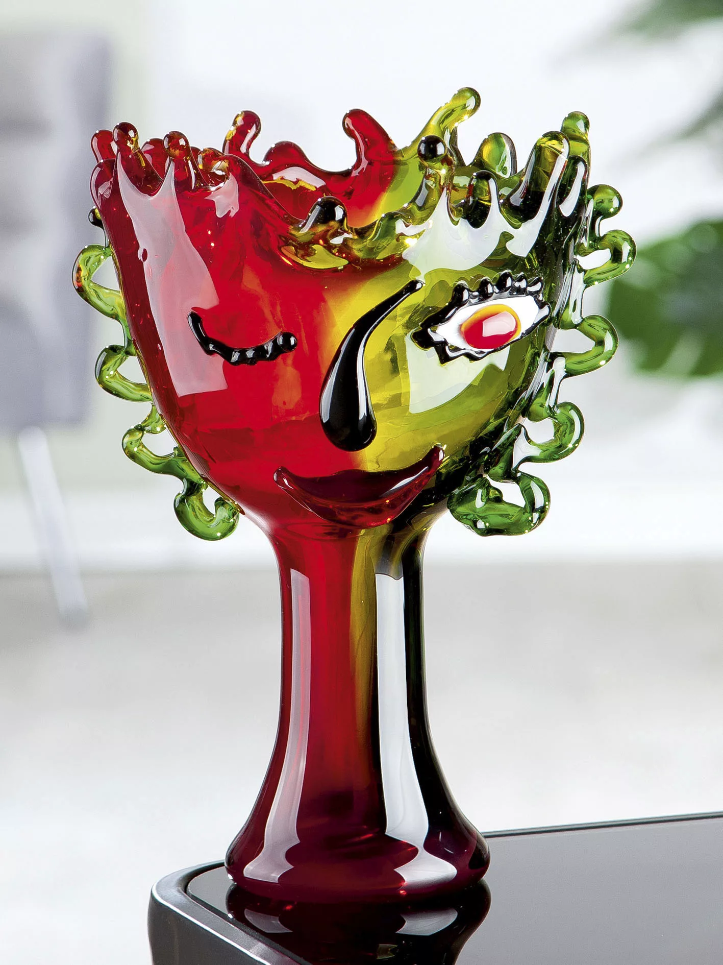 Casablanca by Gilde Tischvase »Visual«, (1 St.), dekorative Vase aus Glas, günstig online kaufen