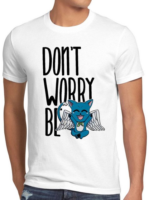 style3 T-Shirt Herren T-Shirt Don't worry be Happy fairy anime manga japan günstig online kaufen