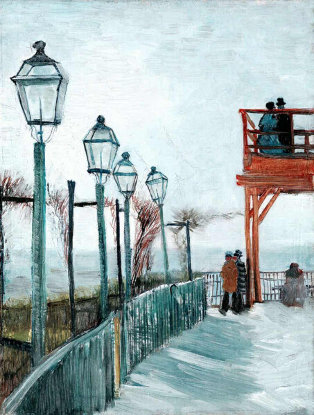 Poster / Leinwandbild - Vincent Van Gogh: Moulin De Blute-fin, Montmartre günstig online kaufen